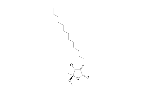 SUBAMOLIDE_B;(3-E,4-R,5-R)-3-TETRADECYLIDENE-4-HYDROXY-5-METHOXY-5-METHYLBUTANOLIDE