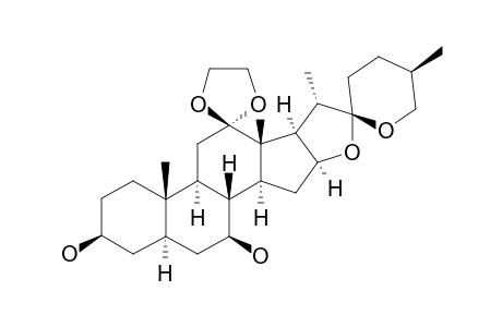 (25R)-12-ETHYLENEDIOXY-5-ALPHA-SPIROSTAN-3-BETA,7-BETA-DIOL