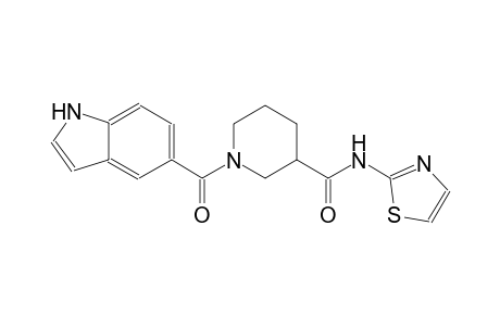 3-piperidinecarboxamide, 1-(1H-indol-5-ylcarbonyl)-N-(2-thiazolyl)-