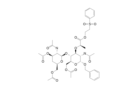 #1A;BENZYL-O-[(3,6-O-ACETYL-2,4-DIDEOXY-2-ACETYLAMINO)-BETA-D-XYLOPYRANOSYL]-(1->4)-2-ACETYLAMINO-6-O-ACETYL-2-DEOXY-3-O-[D-1-(2-PHENYLSULFONYLETHYLOXYC