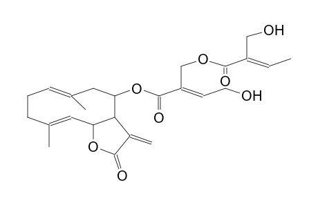 2-BUTENOIC ACID, 4-HYDROXY-2-[[[2-(HYDROXYMETHYL)-1-OXO-2-BUTENYL]OXY]METHYL]-2,3,3A,4,5,8,9,11A-OCTAHYDRO-6,10-DIMETHYL-3-METHYLENE-2-OXOCYCLODECA[B]FURAN-4-YL-ESTER