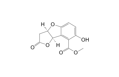 Furo[3,2-b]benzofuran-8-carboxylic acid, 2,3,3a,8b-tetrahydro-7-hydroxy-2-oxo-, methyl ester, cis-