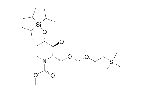 (+)-METHYL-(2S,3S,4S)-3-HYDROXY-4-TRIISOPROPYLSILYLOXY-2-[2-(TRIMETHYLSILYL)-ETHOXYMETHOXYMETHYL]-PYRIDINE-1-CARBOXYLATE