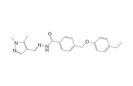 N'-[(E)-(1,5-dimethyl-1H-pyrazol-4-yl)methylidene]-4-[(4-ethylphenoxy)methyl]benzohydrazide