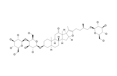 #68;26-O-BETA-D-GLUCOPYRANOSYL-3-BETA,26-DIHYDROXY-(25R)-5-ALPHA-FUROSTAN-20(22)-EN-12-ONE-3-O-BETA-D-GLUCOPYRANOSYL-(1->4)-BETA-D-GALACTOPYRANOSIDE