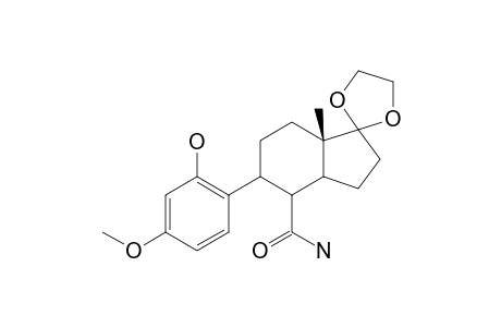 (+/-)-1,1-ETHYLENEDIOXY-5-BETA-(2'-HYDROXY-4'-METHOXYPHENYL)-7A-BETA-METHYL-2,3,3A-ALPHA,4,5,6,7,7A-OCTAHYDROINDENE-4-ZETA-CARBOXAMIDE