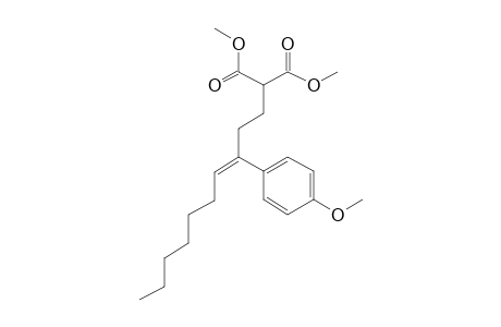 (E)-Methyl 2-(3'-(4''-methoxyphenyl)dec-3'-enyl)malonate