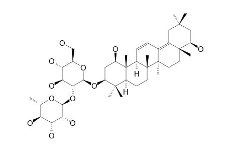 3-BETA-O-ALPHA-RHAMNOPYRANOSYL-(1->2)-BETA-GLUCOPYRANOSYL-OLEAN-11,13(18)-DIEN-1-BETA,3-BETA,22-BETA-TRIOL