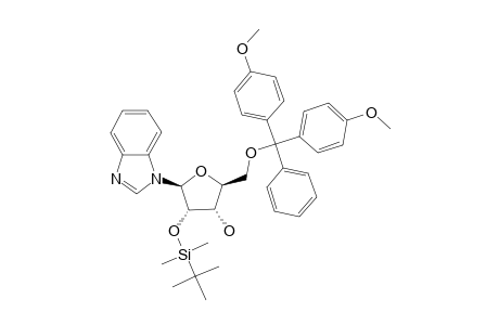 5'-O-(4,4'-DIMETHOXYTRITYL)-2'-O-TERT.-BUTYLDIMETHYLSILYL-1'-DEOXY-1'-(BENZIMIDAZOL-1-YL)-BETA-D-RIBOFURANOSE