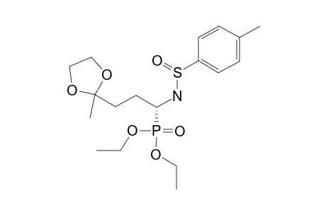 (S-(S),R)-(+)-O,O-DIETHYL-N-(PARA-TOLUENESULFINYL)-1-AMINO-4,4-(ETHYLENEDIOXY)-PENTYLPHOSPHONATE