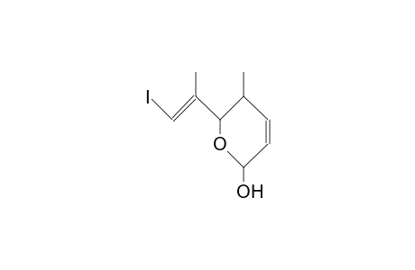 5,6-Dihydro-2-hydroxy-6-(2-iodo-1-methyl-vinyl)- 5-methyl-2H-pyran