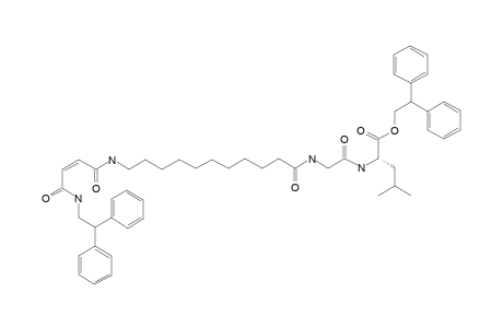 (2S)-(2-[11-[3-(2,2-DIPHENYLETHYLCARBAMOYL)-(Z)-ACRYLOYLAMINO]-UNDECANOYLAMINO]-ACETYLAMINO)-4-METHYL-PENTANOIC-ACID-2,2-DIPHENYL-ETHYLESTER