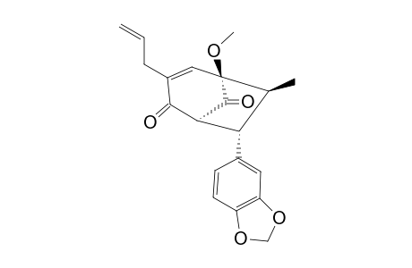 DENUDADIONE-B;(1R,5R,6R,7R)-3-ALLYL-6-METHYL-5-METHOXY-7-(3,4-METHYLENEDIOXYPHENYL)-BICYCLO-[3.2.1]-OCT-3-EN-2,8-DIONE