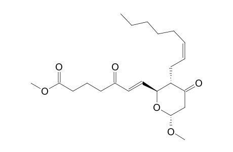 (+)-2-ALPHA-METHOXY-6-BETA-[6-METHOXYCARBONYL-3-OXO-(1E)-HEXENYL]-5-ALPHA-[(2Z)-OCTENYL]-PYRAN-3-ONE