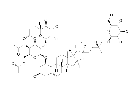 #41;26-O-BETA-D-GLUCOPYRANOSYL-22-XI-METHOXY-1-BETA,3-BETA,26-TRIHYDROXY-(25R)-FUROST-5-ENE-1-O-ALPHA-L-RHAMNOPYRANOSYL-(1->2)-3,4,6-TRI-O-ACETY-BETA-D-GALACTO