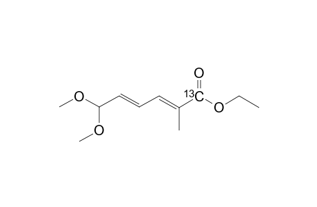 (1-(C-13))-ETHYL-6,6-DIMETHOXY-2-METHYLHEXA-2,4-DIENOATE