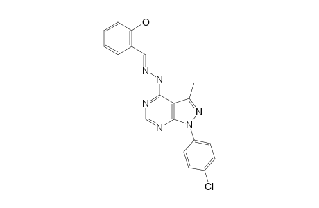 2-[[2-[1-(4-CHLOROPHENYL)-3-METHYL-1H-PYRAZOLO-[3,4-D]-PYRIMIDIN-4-YL]-HYDRAZINYLIDENE]-METHYL]-PHENOL