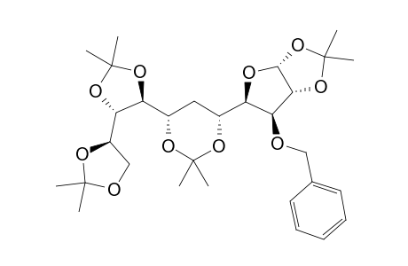 3-O-BENZYL-6-DEOXY-1,2:5,7:8,9:10,11-TETRA-O-ISOPROPYLIDENE-L-MANNO-ALPHA-D-GLUCO-UNDECOFURANOSE