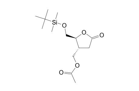 (4R,5S)-4-(ACETYLOXYMETHYL)-5-(TERT.-BUTYLDIMETHYLSILYL)-TETRAHYDROFURAN-2-ONE