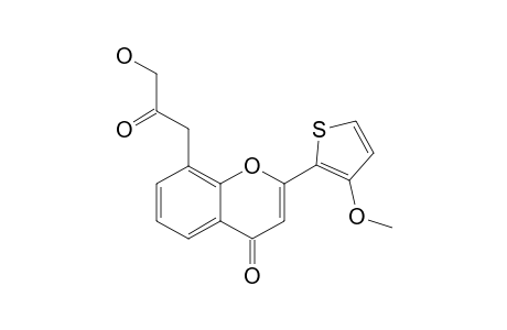 2-(3-METHOXY-THIEN-2-YL)-8-(3-HYDROXY-2-OXO-PROPYL)-4H-CHROMEN-4-ONE