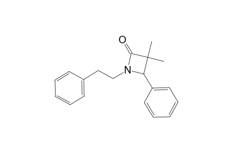 2-Azetidinone, 3,3-dimethyl-4-phenyl-1-(2-phenylethyl)-