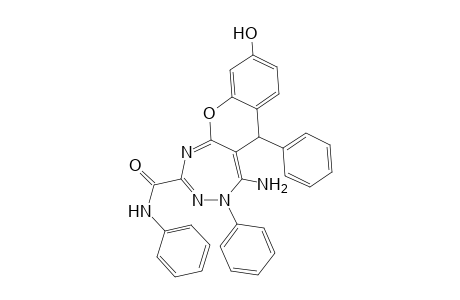 5-Amino-9-hydroxy-N,4,6-triphenyl-4,6-dihydrochromeno[2,3-e][1,2,4]triazepine-2-carboxamide