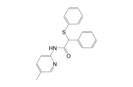 N-(5-methyl-2-pyridinyl)-2-phenyl-2-(phenylsulfanyl)acetamide