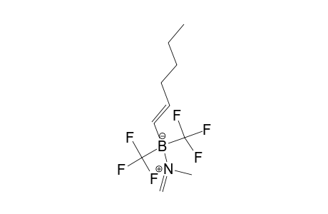 Methylmethylenimine(N-B) (1-hexen-1-yl)bis(trifluoromethyl)borane