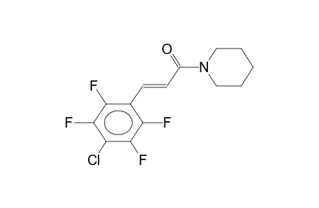 (E)-BETA-(4-CHLOROTETRAFLUOROPHENYL)ACRILIC ACID, PIPERIDIDE