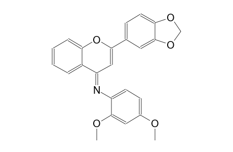 N-[(4E)-2-(1,3-benzodioxol-5-yl)-4H-chromen-4-ylidene]-2,4-dimethoxyaniline