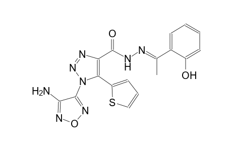 1-(4-amino-1,2,5-oxadiazol-3-yl)-N'-[(E)-1-(2-hydroxyphenyl)ethylidene]-5-(2-thienyl)-1H-1,2,3-triazole-4-carbohydrazide