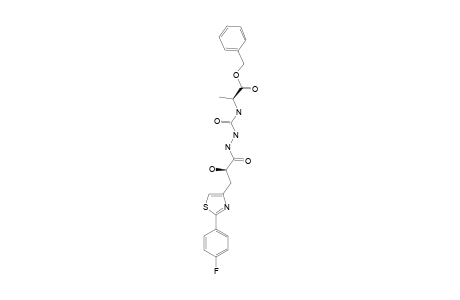 3-(2-(4-FLUOROPHENYL)-1,3-THIAZOL-4-YL)-(S)-LACTOYL-AZAGLYCYL-(S)-ALANINE-BENZYLESTER