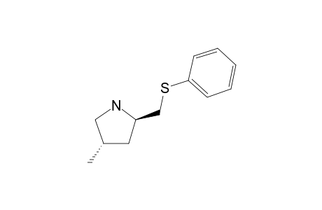 (TRANS)-4-METHYL-2-(PHENYLTHIOMETHYL)-PYRROLIDINE