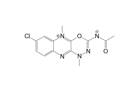 8-CHLORO-4,10-DIMETHYL-4H-1,3,4-OXADIAZINO-[5,6-B]-QUINOXALIN-10-IUM-2-ACETAMIDATE