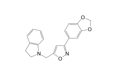 1H-Indole, 1-[[3-(1,3-benzodioxol-5-yl)-5-isoxazolyl]methyl]-2,3-dihydro-