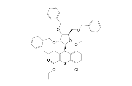 N-(2',3',5'-TRI-O-BENZOYL-BETA-D-RIBOFURANOSYL)-ETHYL-8-CHLORO-5-METHOXY-3-PROPYL-4H-1,4-BENZOTHIAZINE-2-CARBOXYLATE