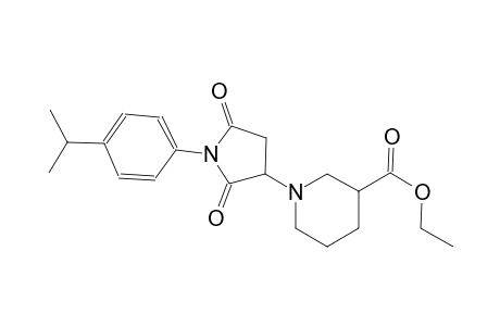 ethyl 1-[1-(4-isopropylphenyl)-2,5-dioxo-3-pyrrolidinyl]-3-piperidinecarboxylate