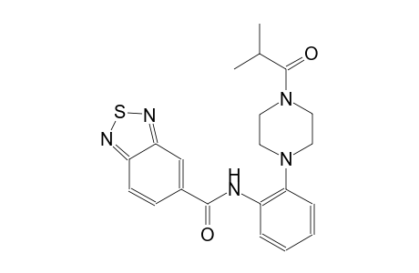 N-[2-(4-isobutyryl-1-piperazinyl)phenyl]-2,1,3-benzothiadiazole-5-carboxamide