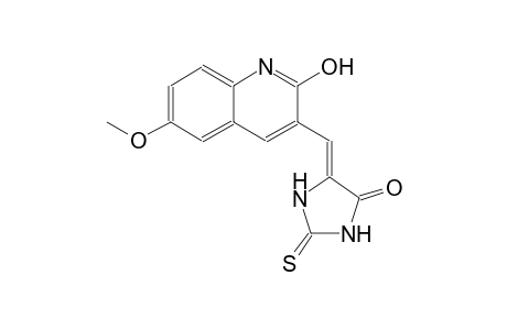 4H-imidazol-4-one, 3,5-dihydro-5-[(2-hydroxy-6-methoxy-3-quinolinyl)methylene]-2-mercapto-, (5Z)-