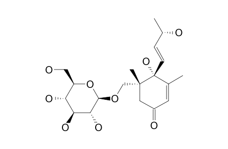 (1R,6R,9R)-6,9,11-TRIHYDROXY-4,7-MEGASTIGMADIEN-3-ONE-11-O-BETA-D-GLUCOPYRANOSIDE