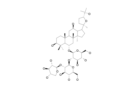 YESANCHINOSIDE-C;6-O-BETA-D-XYLOPYRANOSYL-(1->2)-BETA-D-GLUCOPYRANOSYL-(1->2)-BETA-D-GLUCOPYRANOSYL-20(S),24(S)-EPOXYDAMMARANE-3-BETA,6-ALPHA,12-BE