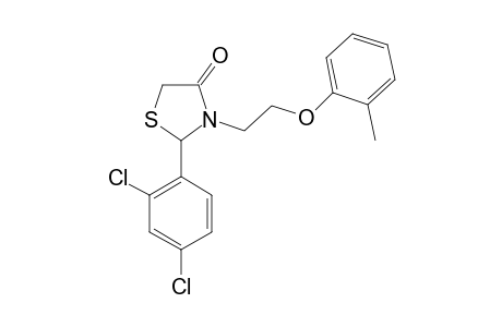 2-(2,4-dichlorophenyl)-3-[2-(o-tolyloxy)ethyl]-4-thiazolidinone