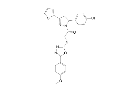 1-[(5-(4-METHOXYPHENYL)-1,3,4-OXADIAZOL-2-YL)-THIOACETYL]-3-(2-THIENYL)-5-(4-CHLOROPHENYL)-2-PYRAZOLINE