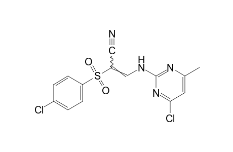 3-[(4-chloro-6-methyl-2-pyrimidinyl)amino]-2-[(p-chlorophenyl)sulfonyl]acrylonitrile