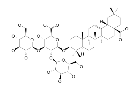 3-O-[BETA-D-GLUCOPYRANOSYL-(1->2)-[BETA-D-GALACTOPYRANOSYL-(1->3)]-BETA-D-GLUCURONOPYRANOSYL]-OLEANOLIC-ACID