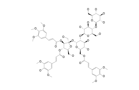 TRICORNOSE_I;3-O-(E)-3,4,5-TRIMETHOXYCINNAMOYL-[4-O-(E)-SINAPOYL]-BETA-D-FRUCTOFURANOSYL-(2->1)]-[BETA-D-GLUCOPYRANOSYL-(1->4)-BETA-D-GLUCOPYRANOS