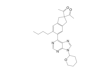 1-[2-acetyl-5-butyl-6-(9-tetrahydropyran-2-ylpurin-6-yl)indan-2-yl]ethanone