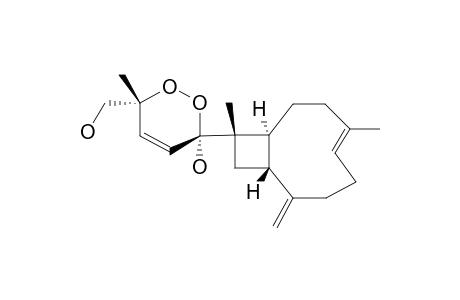 SINUGIBBEROSIDE-F;(1S,9R,11S,12R,15R,4E)-12,15-EPIDIOXY-XENIAPHYLLA-4,8(19)-13-TRIEN-12,17-DIOL