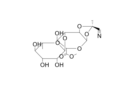 METHYL 3-O-ALPHA-L-RHAMNOPYRANOSYL-1,2-O-[1-(EXO-CYANO)ETHYLIDENE]-ALPHA-D-GLUCOPYRANURONATE