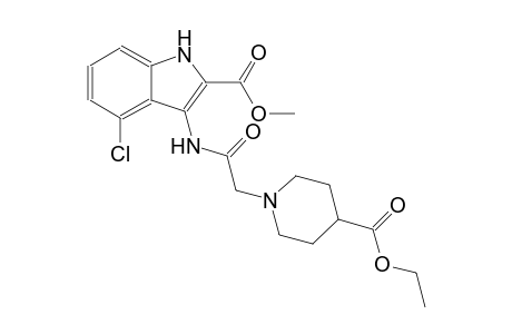 methyl 4-chloro-3-({[4-(ethoxycarbonyl)-1-piperidinyl]acetyl}amino)-1H-indole-2-carboxylate